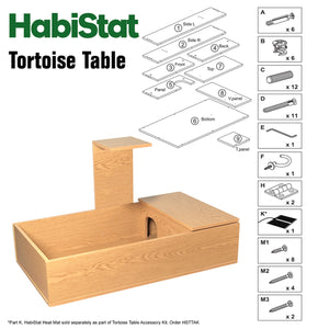 HabiStat Tortoise Table Kit in Oak - Littlehampton Exotics 