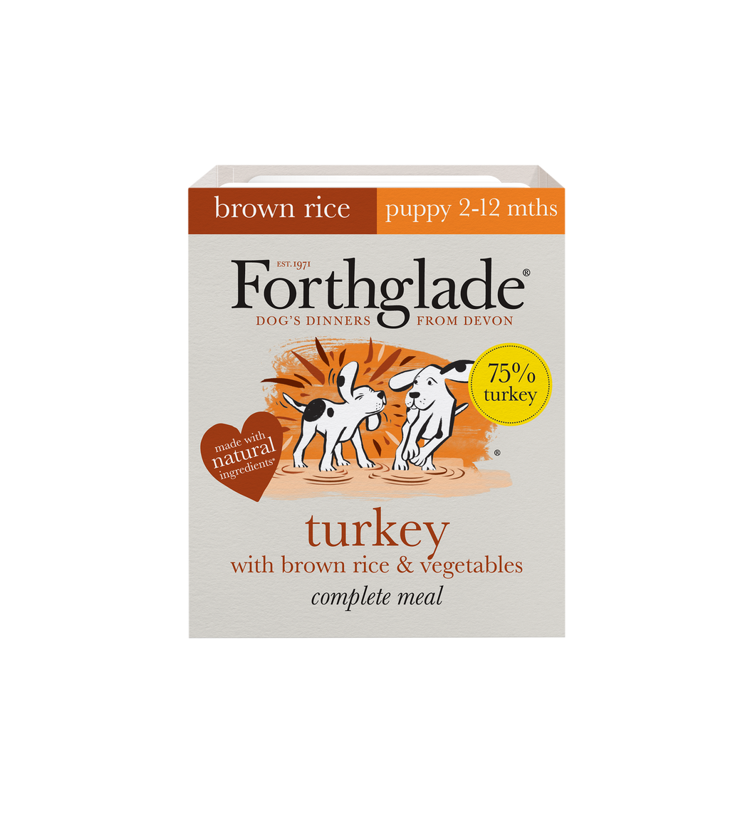 Forthglade Complete Puppy Meal Turkey & Brown Rice 395g - Littlehampton Exotics 