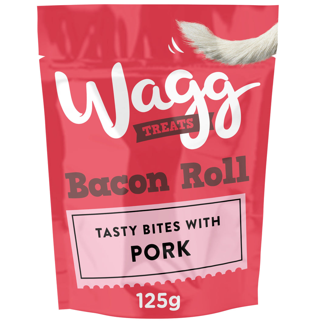 Wagg Bacon Roll Dog Treats 125g - Littlehampton Exotics 