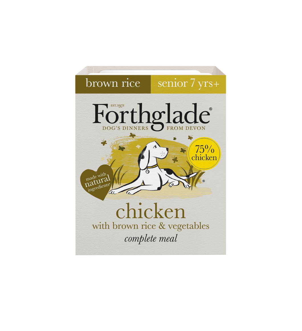 Forthglade Complete Senior Dog Chicken Brown Rice & Veg 395g - Littlehampton Exotics 