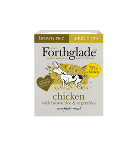 Forthglade Complete Adult Dog Tray Chicken Brown Rice & Veg 395g - Littlehampton Exotics 
