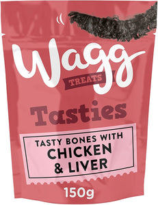 Wagg Tasties Chicken & Liver Treats 125g - Littlehampton Exotics 