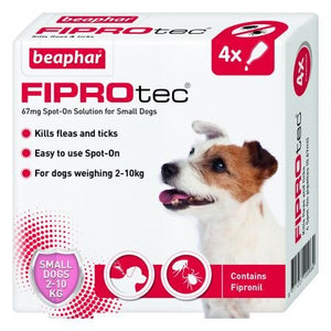 Beaphar FIPROtec Small Dog Flea Drops - 4 Tube - Littlehampton Exotics 