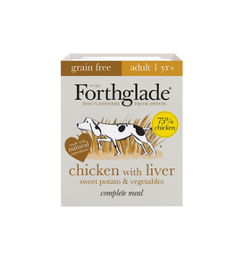 Forthglade Complete Grain-Free Adult Chicken with Liver, Sweet Potato & Veg 395g - Littlehampton Exotics 