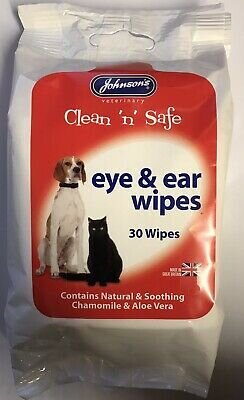 Johnson's Clean 'n' Safe Eye & Ear Wipes 30 Wipe Sachet - Littlehampton Exotics 