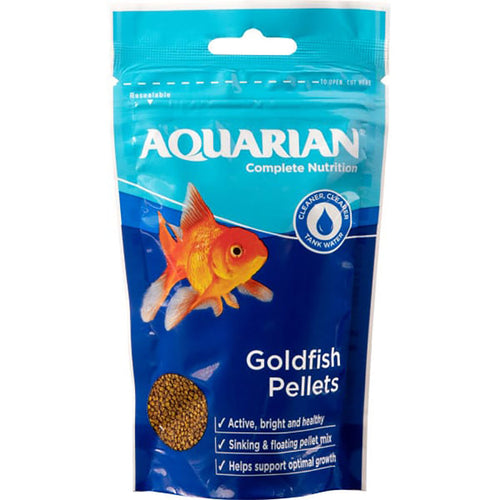 Aquarian Goldfish Pellets 100g - Littlehampton Exotics 