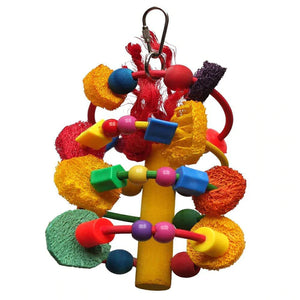 Colour Bead Ring Bird Toy - Littlehampton Exotics 