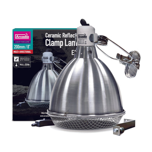 Arcadia Ceramic Reflector Clamp Lamp (E37) - Littlehampton Exotics 