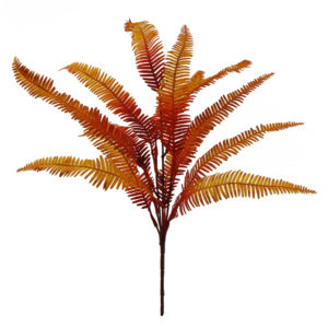 Artificial Autumn Fern Bush Plant 55cm - Littlehampton Exotics 