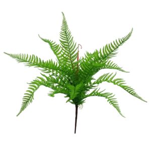 Artificial Bushy Dixie Wood Fern Dark Green Plant 60cm - Littlehampton Exotics 