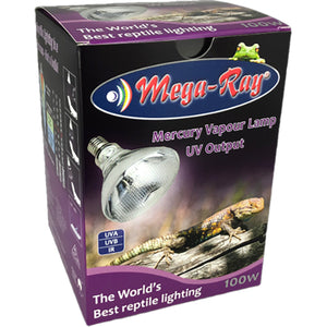 Mega Ray 100w mercury vapour E27 - Littlehampton Exotics 
