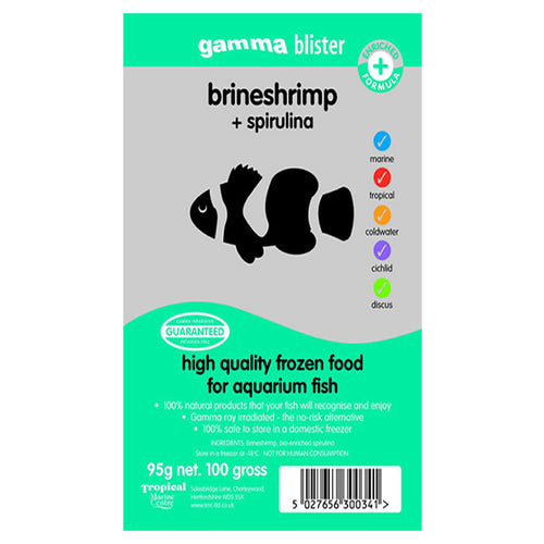 Gamma Blister Brineshrimp+Spirulina 95g - Littlehampton Exotics 