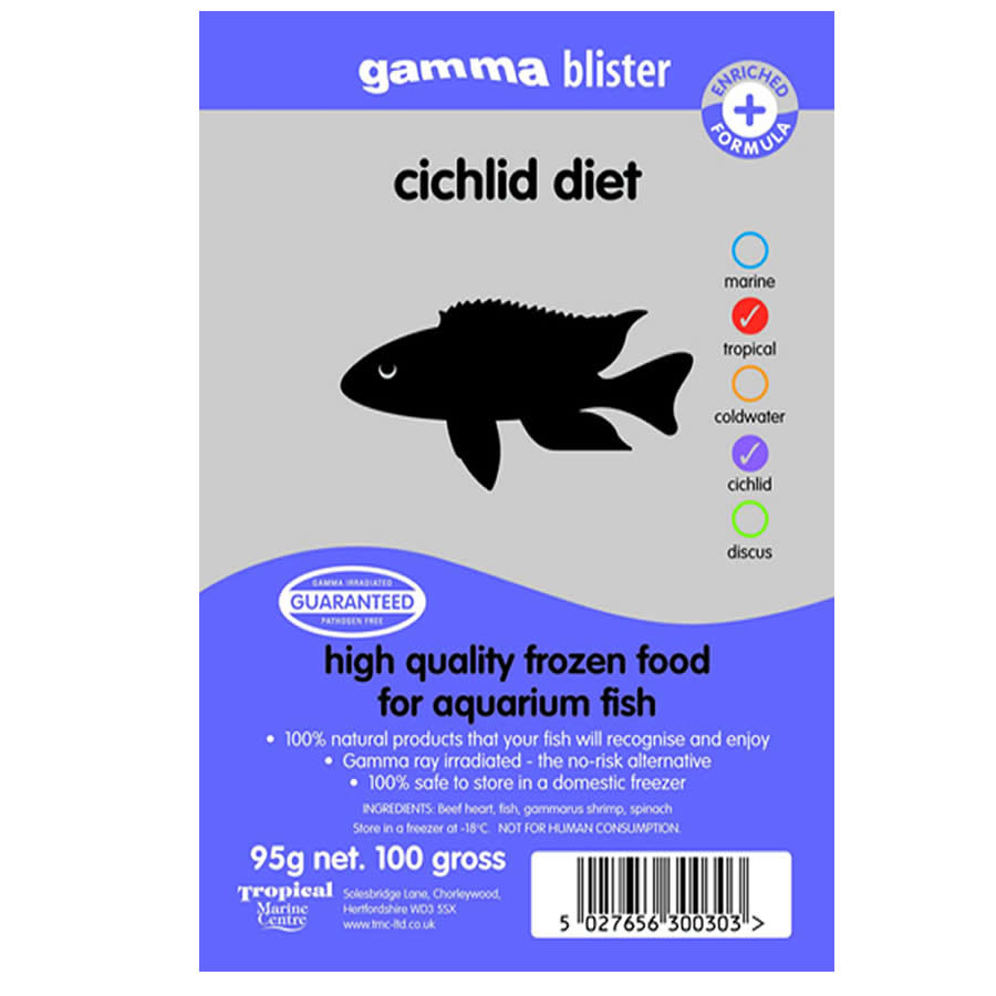Gamma Blister Cichlid Diet 95g - Littlehampton Exotics 