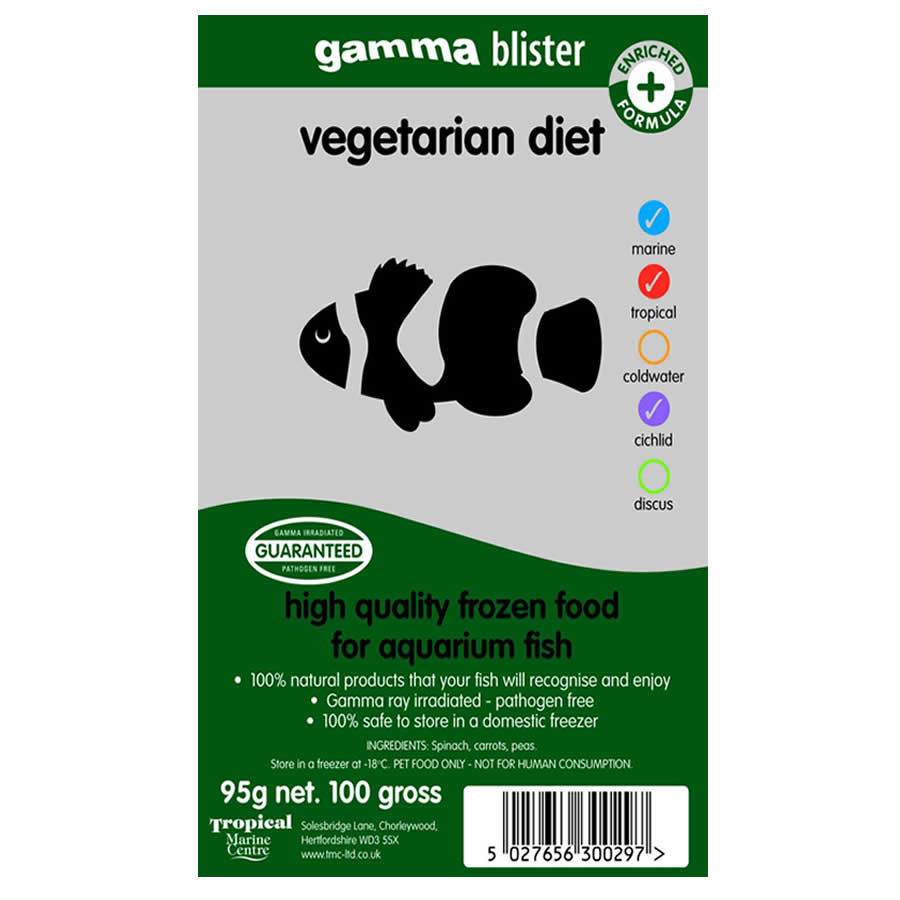 Gamma Blister Vegetarian Diet 95g - Littlehampton Exotics 