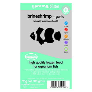 Gamma Blister Brineshrimp + Garlic, 100g - Littlehampton Exotics 