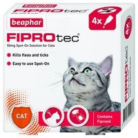 Beaphar FIPROtec Cat Flea Drops - 4 Tube - Littlehampton Exotics 