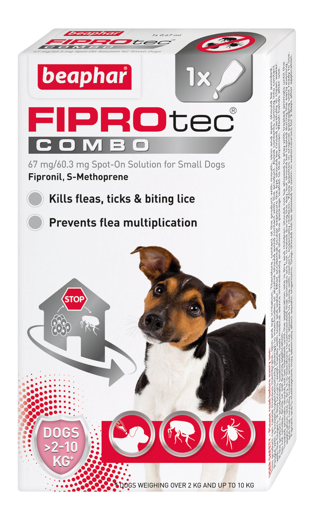 Beaphar FIPROtec COMBO Small Dog Spot On 1 Tube - Littlehampton Exotics 