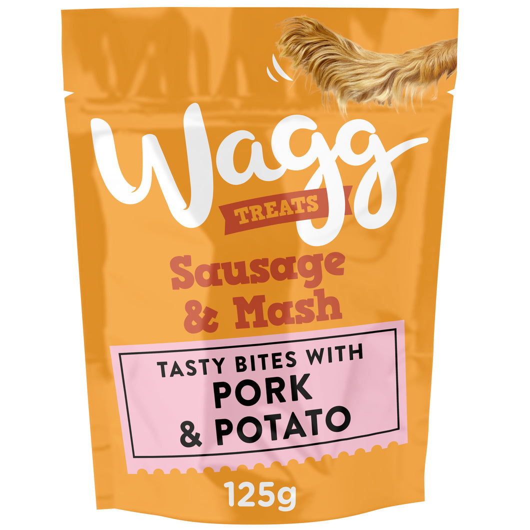 Wagg Sausage & Mash Dog Treats 125g - Littlehampton Exotics 