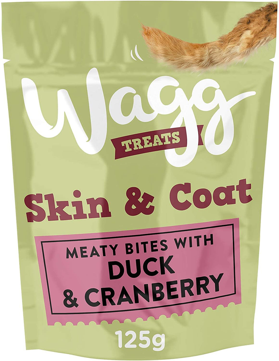 Wagg Treats Skin & Coat with Duck & Cranberry Treats 125g - Littlehampton Exotics 