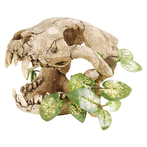 RepStyle Skull with Silk Plant - Littlehampton Exotics 