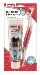 Beaphar Dog Dental Kit (Toothbrush & Toothpaste) - Littlehampton Exotics 