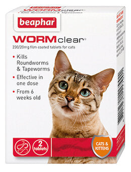 Beaphar Worm Clear Cats & Kittens 2 tab - Littlehampton Exotics 