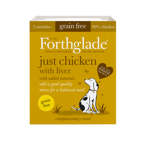 Forthglade Adult Dog Tray Just Chicken with Liver 395g - Littlehampton Exotics 